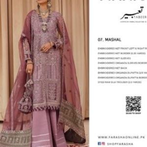 Designer FARASHA Shalwar Kameez Dupatta Suit